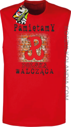 POLSKA WALCZĄCA ŚCIANA-Bezrękawnik męski czerwony