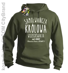 Samozwańcza Królowa wszechświata - Bluza męska z kapturem khaki