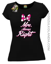 Mrs always Right dla Niej - Koszulka Taliowana Damska - Czarny