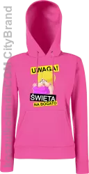 UWAGA Święta na Bogato Różowa Dżoana - Bluza damska z kapturem fuchsia 