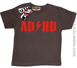 ADHD - zabawna koszulka dziecięca - brązowy