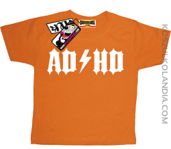 ADHD - zabawna koszulka dziecięca - pomarańczowy