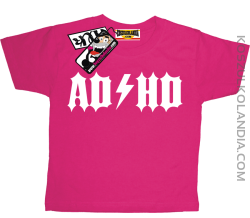 ADHD - zabawna koszulka dziecięca - różowy