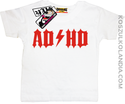 ADHD - zabawna koszulka dziecięca - biały
