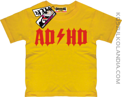 ADHD - zabawna koszulka dziecięca - żółty
