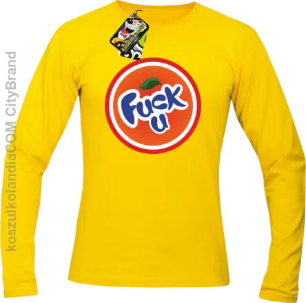 Fuck ala fanta - Longsleeve męski żółty 