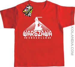 Warszawa wonderland - Koszulka dziecięca czerwona 
