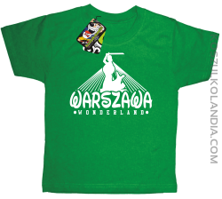 Warszawa wonderland - Koszulka dziecięca zielona 