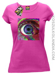 PSYCHODELIC EYE - Koszulka damska fuchsia 