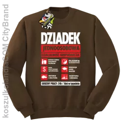 DZIADEK - Jednoosobowa działalność gospodarcza - bluza STANDARD męska - Brązowy