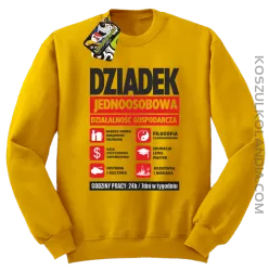 DZIADEK - Jednoosobowa działalność gospodarcza - bluza STANDARD męska - Żółty