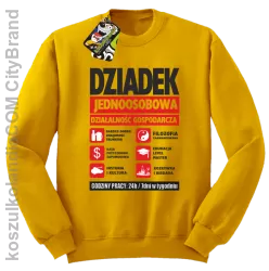 DZIADEK - Jednoosobowa działalność gospodarcza - bluza STANDARD męska - Żółty