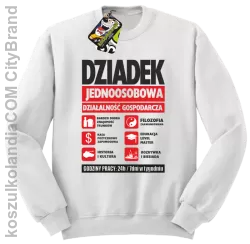 DZIADEK - Jednoosobowa działalność gospodarcza - bluza STANDARD męska - Biały