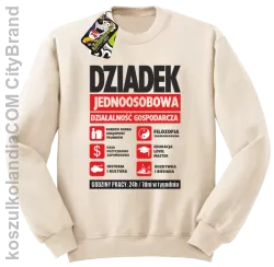 DZIADEK - Jednoosobowa działalność gospodarcza - bluza STANDARD męska - Beżowy