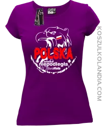 Polska Wielka Niepodległa - Koszulka damska fiolet 