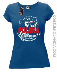 Polska Wielka Niepodległa - Koszulka damska niebieska 