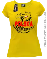 Polska Wielka Niepodległa - Koszulka damska żółta 