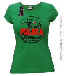 Polska Wielka Niepodległa - Koszulka damska zielona 