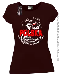 Polska Wielka Niepodległa - Koszulka damska brąz 