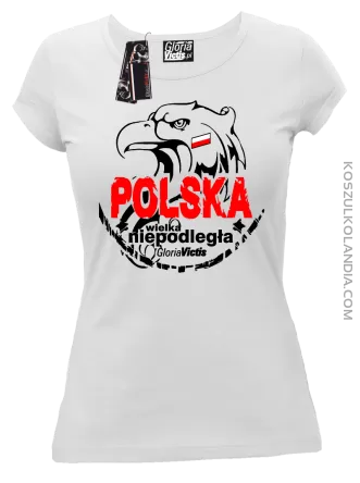 Polska Wielka Niepodległa - Koszulka damska biała 