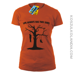 Two Sides - koszulka damska - pomarańczowy