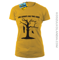 Two Sides - koszulka damska - żółty