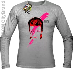 DAVID BOWIE thunder face- longsleeve męski - Melanż