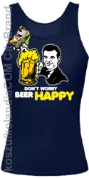 DON'T WORRY BEER HAPPY - Top damski granat