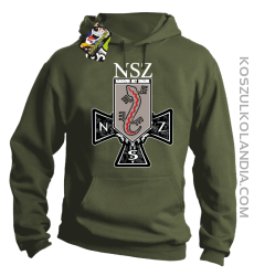 NSZ Narodowe Siły Zbrojne - Bluza męska z kapturem khaki
