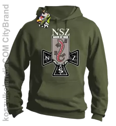 NSZ Narodowe Siły Zbrojne - Bluza męska z kapturem khaki