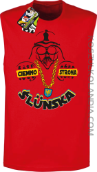 Ciemno strona Ślunska - Bezrękawnik męski czerwony 