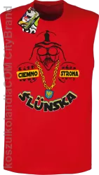 Ciemno strona Ślunska - Bezrękawnik męski czerwony 