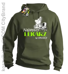 Najlepszy lekarz w okolicy - Bluza męska z kapturem khaki