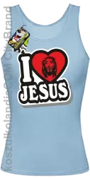 I love Jesus StickStyle - Top Damski - Błękitny