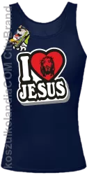 I love Jesus StickStyle - Top Damski - Granatowy