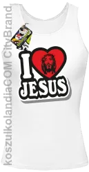 I love Jesus StickStyle - Top Damski - Biały