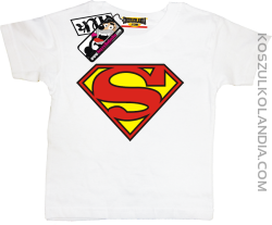 Superman - odlotowa koszulka dziecięca - biały