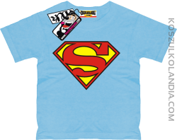Superman - odlotowa koszulka dziecięca - błękitny