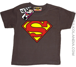Superman - odlotowa koszulka dziecięca - brązowy