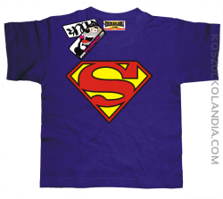 Superman - odlotowa koszulka dziecięca - fioletowy