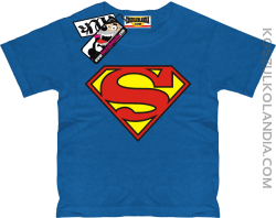 Superman - odlotowa koszulka dziecięca - niebieski