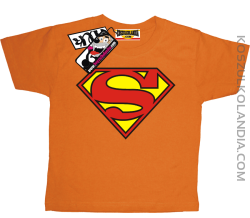 Superman - odlotowa koszulka dziecięca - pomarańczowy