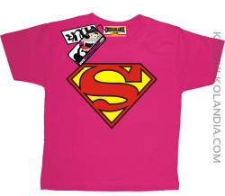 Superman - odlotowa koszulka dziecięca - różowy