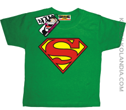 Superman - odlotowa koszulka dziecięca - zielony