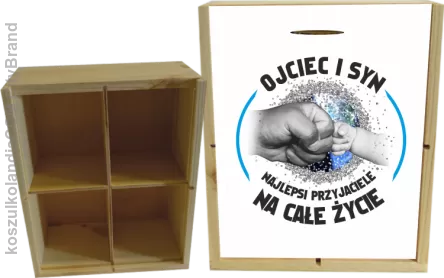 Ojciec i Syn najlepsi przyjaciele na całe życie - Skrzyneczka ozdobna 