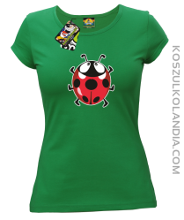 Biedronka na szczęście - Koszulka damska zielona 