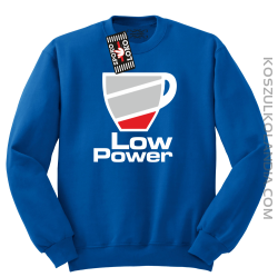 LOW POWER - Bluza męska standard bez kaptura niebieska 