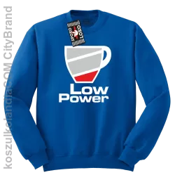 LOW POWER - Bluza męska standard bez kaptura niebieska 