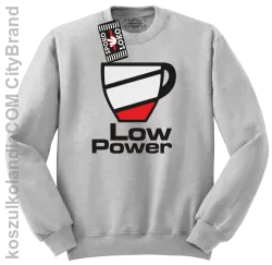 LOW POWER - Bluza męska standard bez kaptura melanż 