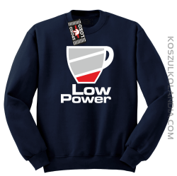 LOW POWER - Bluza męska standard bez kaptura granat 